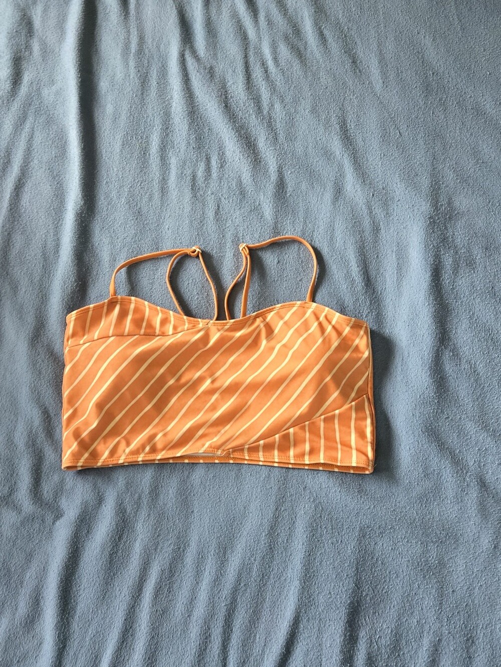 Nani Terracotta Stripe Bathing Suit Top Size XL